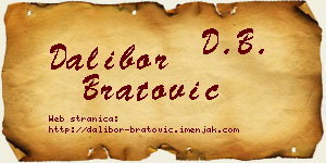 Dalibor Bratović vizit kartica
